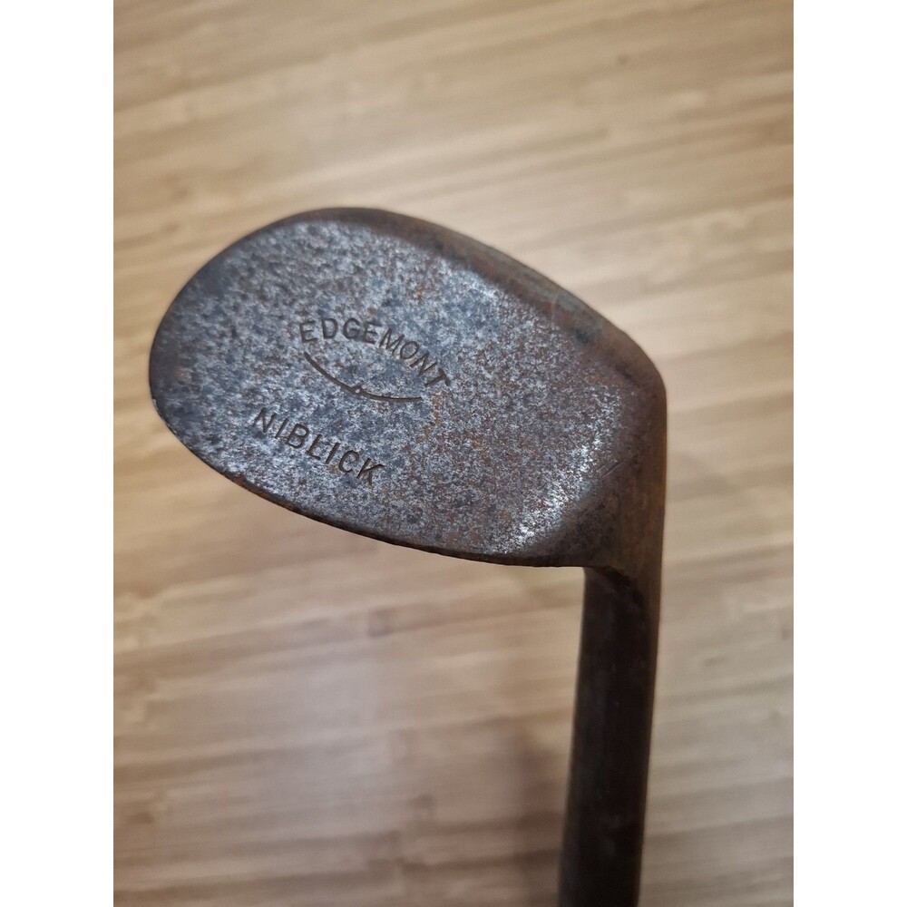 Vintage Crawford McGregor Canby Edgemont Dotted Face Niblick Hickory Shaft Iron